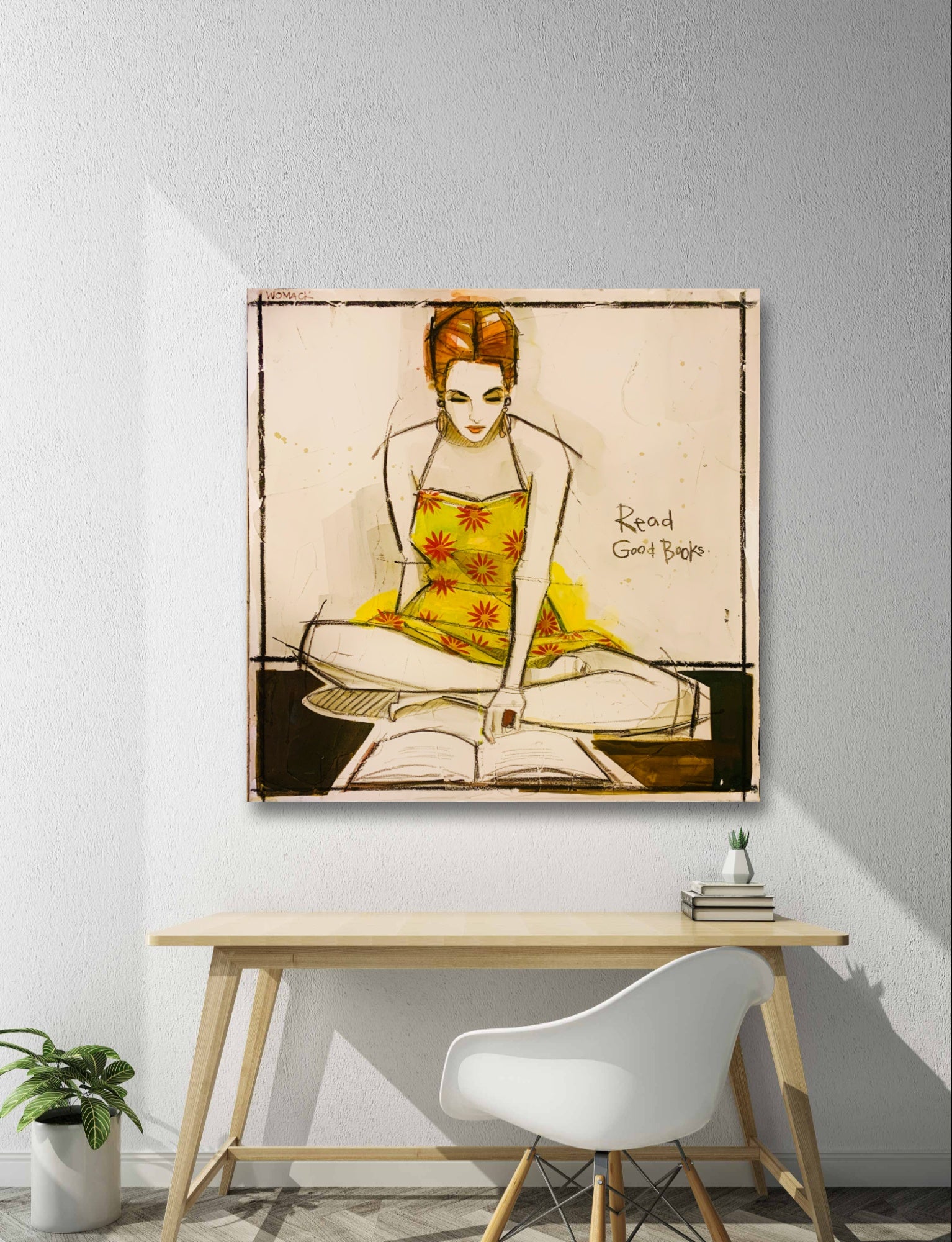 Read Good Books Original Painting