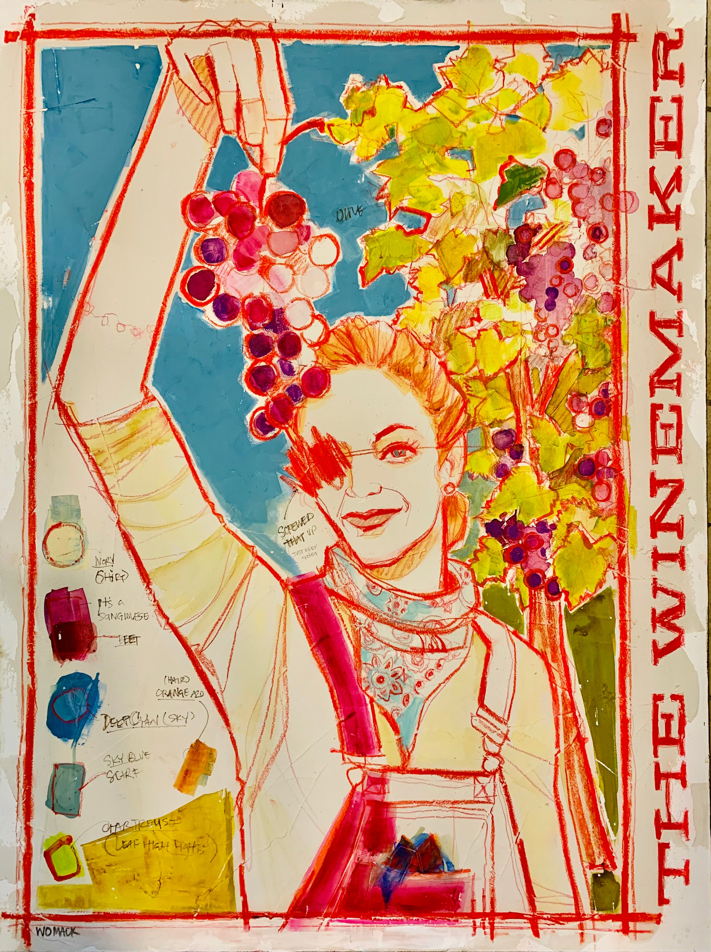 The Winemaker Original Painting