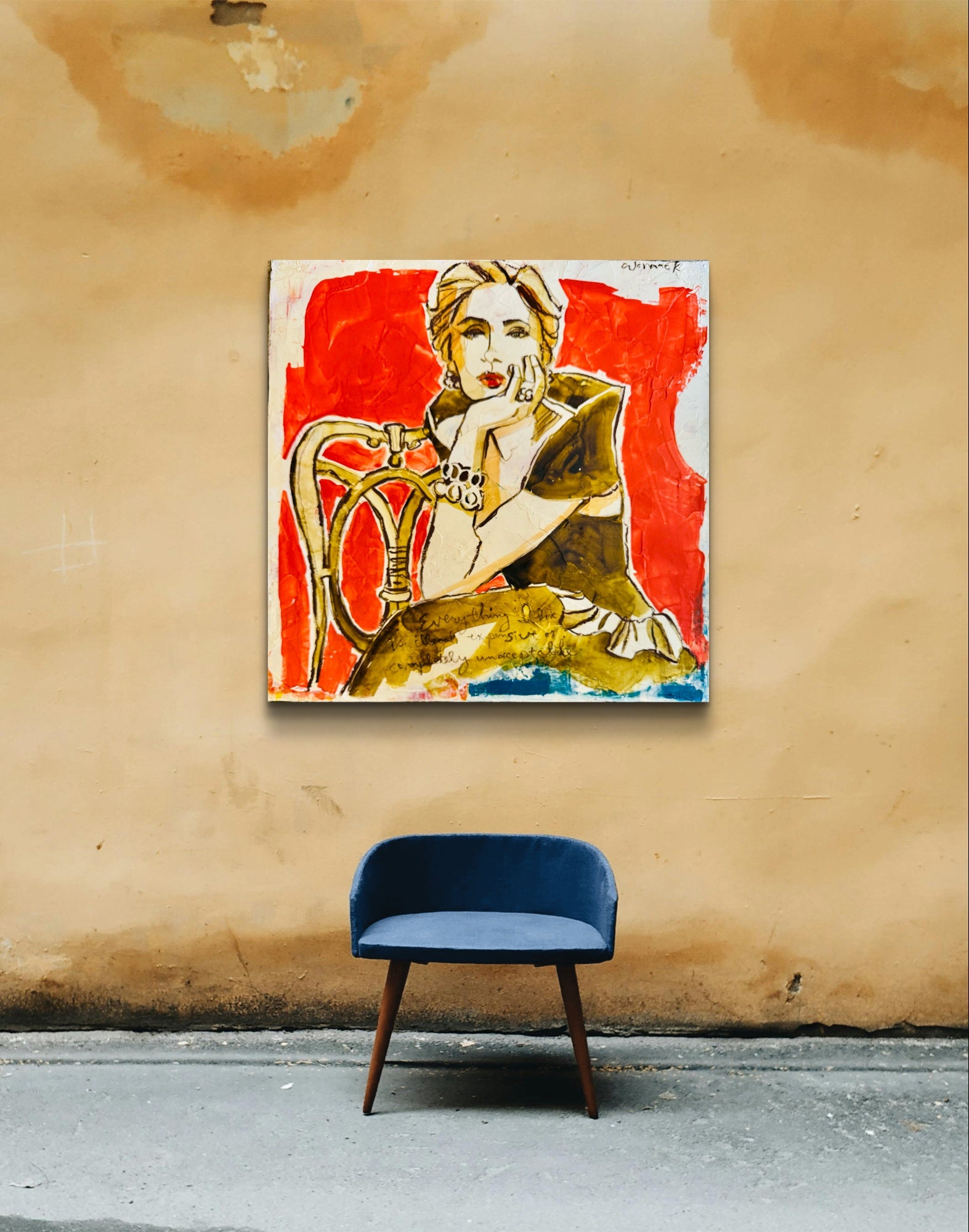 Everything I Love is Illegal, Expensive or Completely Unacceptable Original Painting