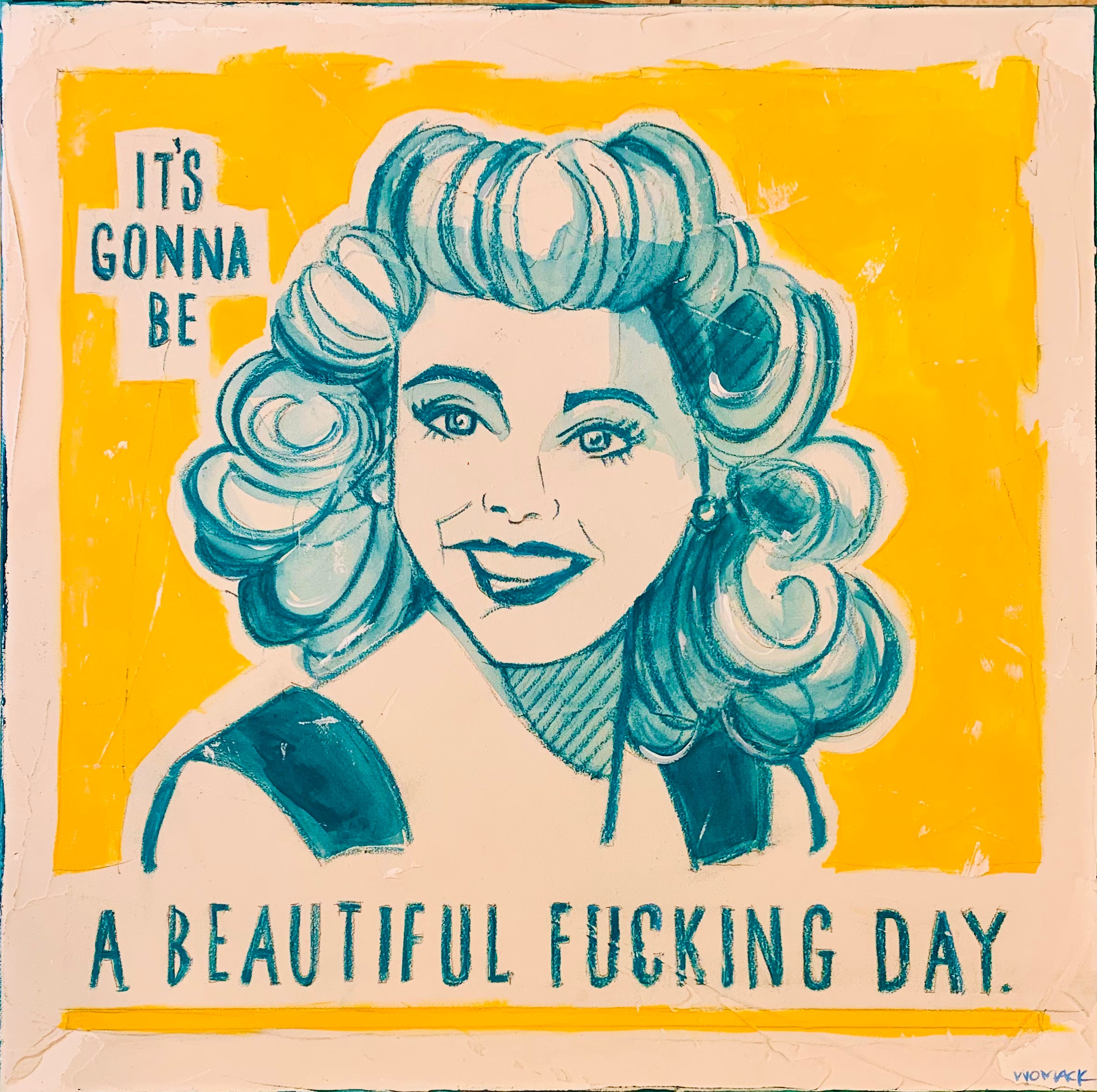 Little Miss Sunshine (Teal)Print