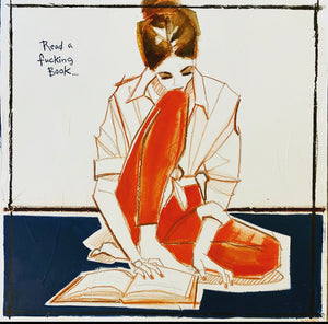 SOLD Read F Book #4 Original Painting