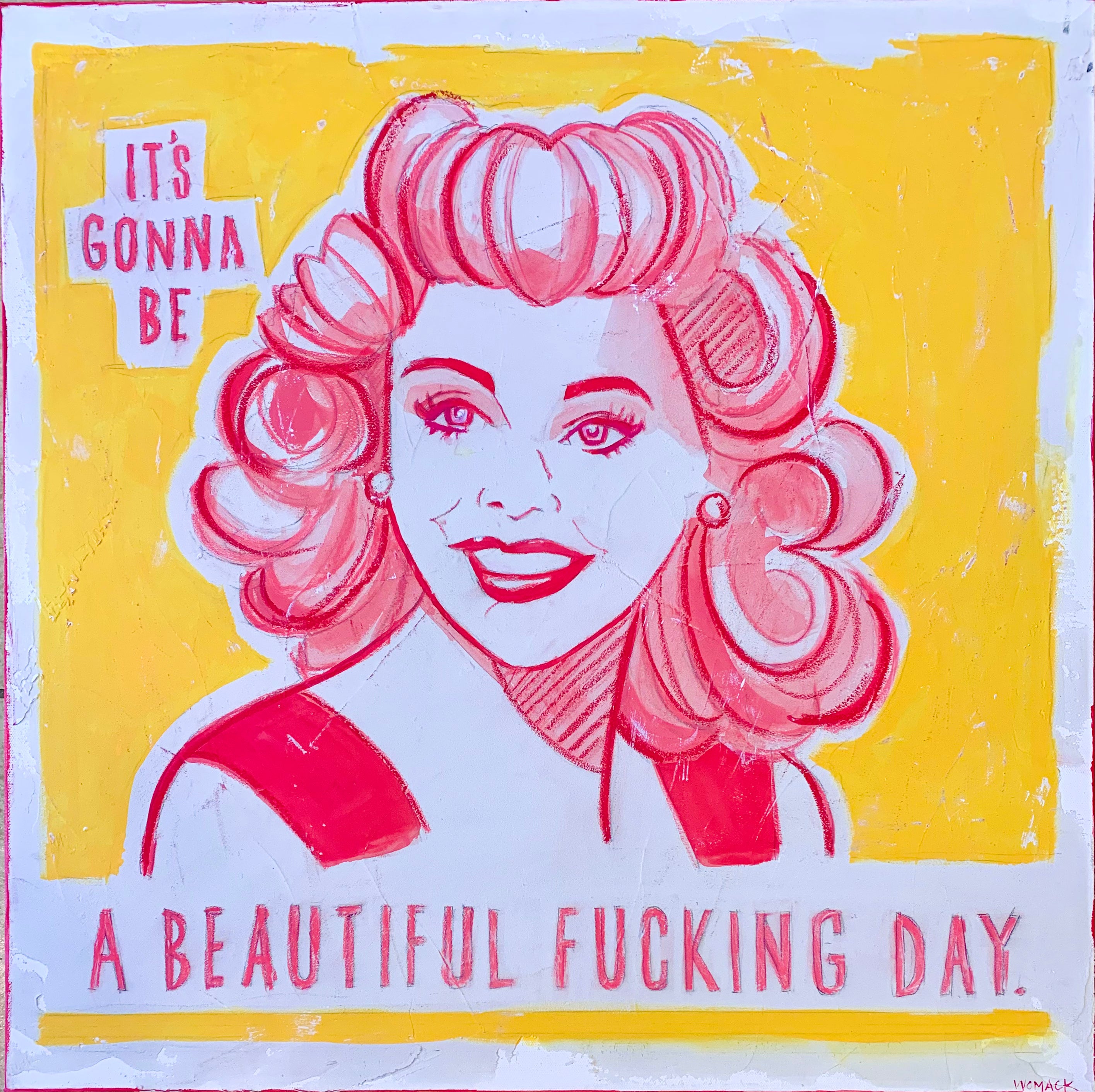SOLD Little Miss Sunshine (Hot Pink) Original Painting