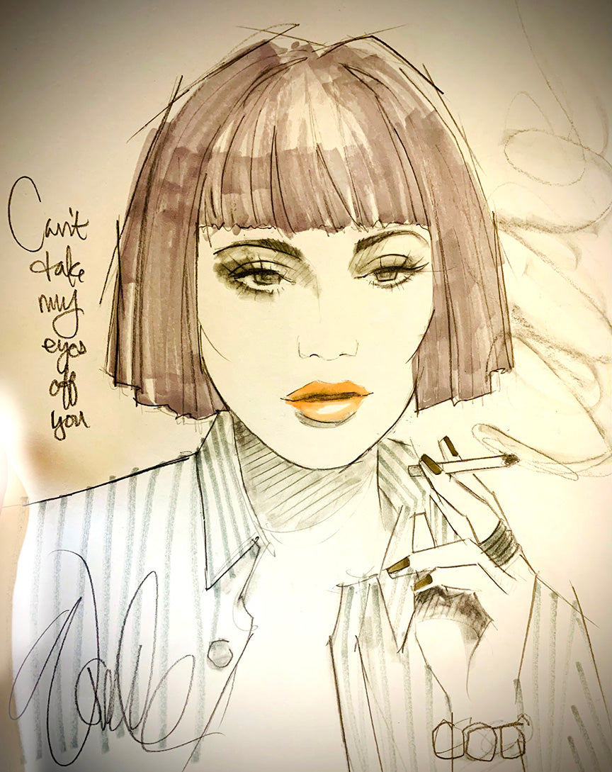 Cant Take My Eyes Off You Original Sketch