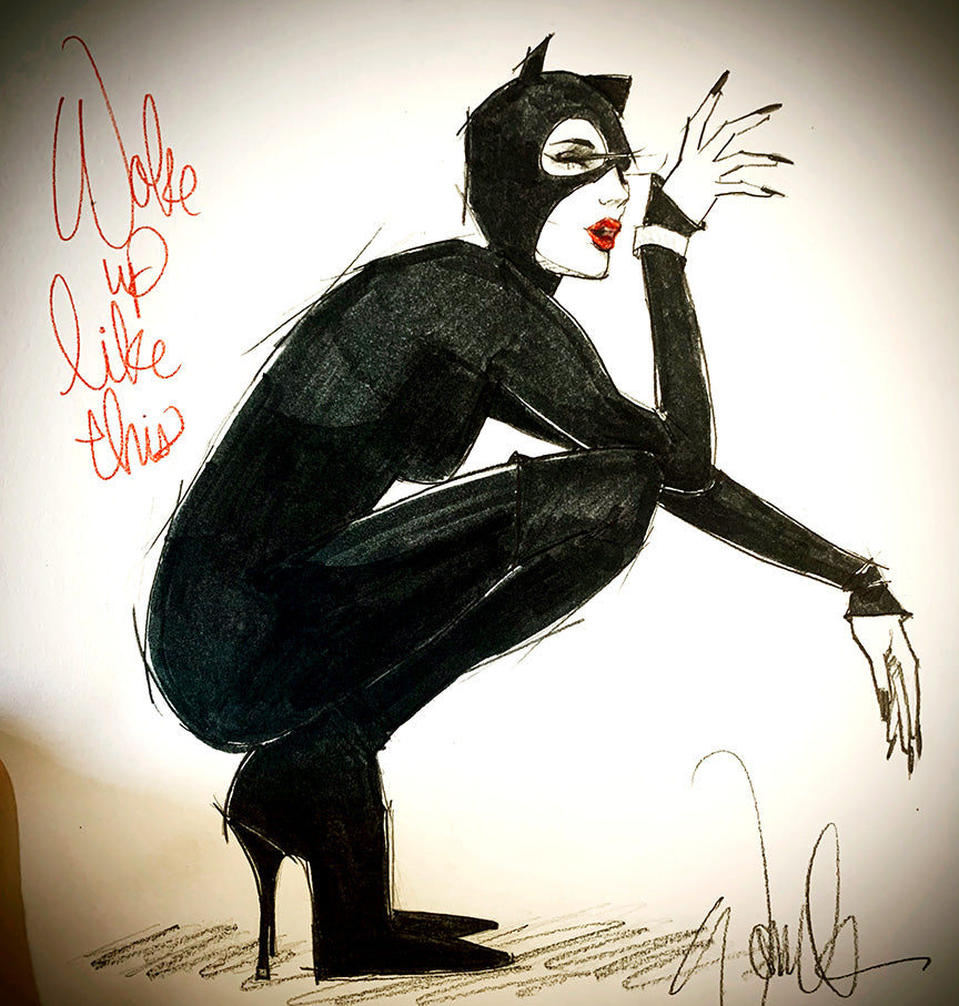 Woke up Like this (cat woman) print