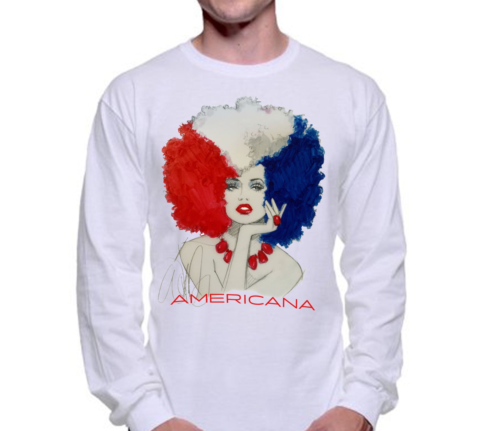Americana long sleeve t-shirt