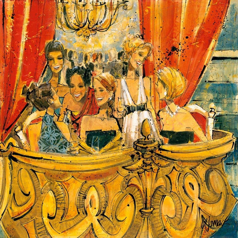 (5-6 Person) Women and Wine Custom Painting