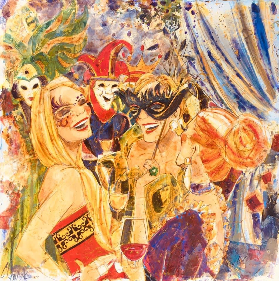 (5-6 Person) Women and Wine Custom Painting
