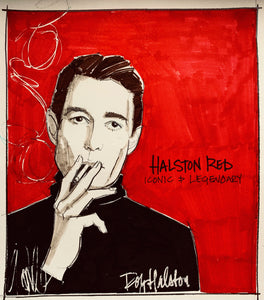Halston Red Original Sketch