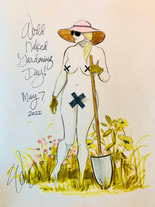 World Naked Gardening Day 2022 Print