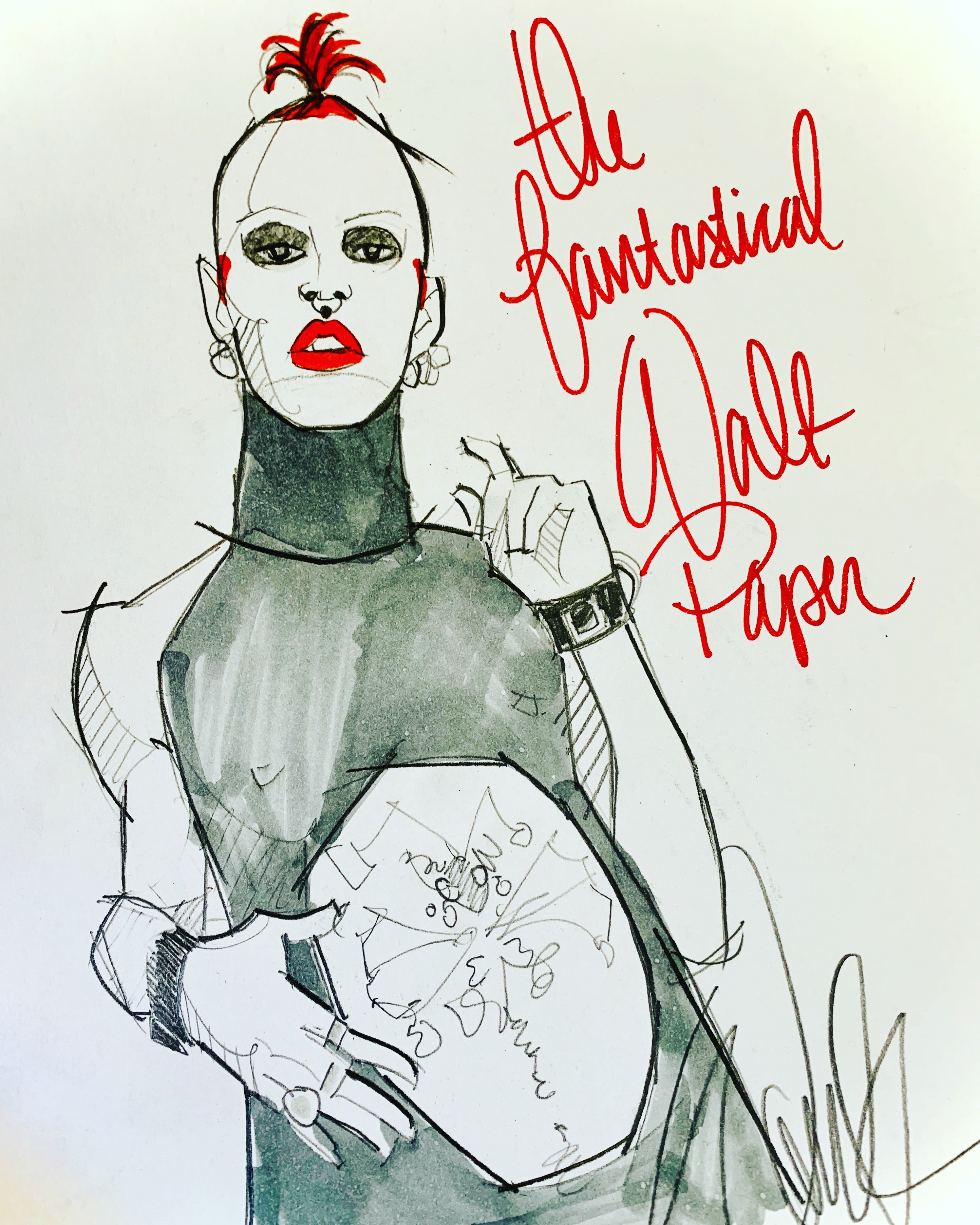 Walt Paper Original Sketch