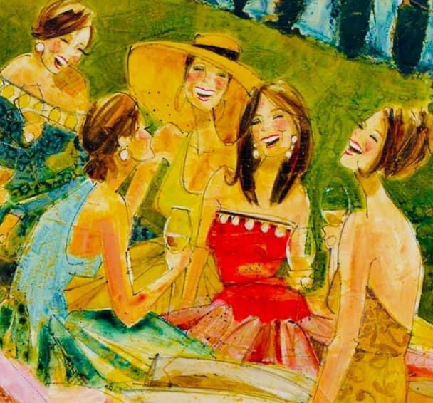 (5-6 Person) Women and Wine Custom Painting