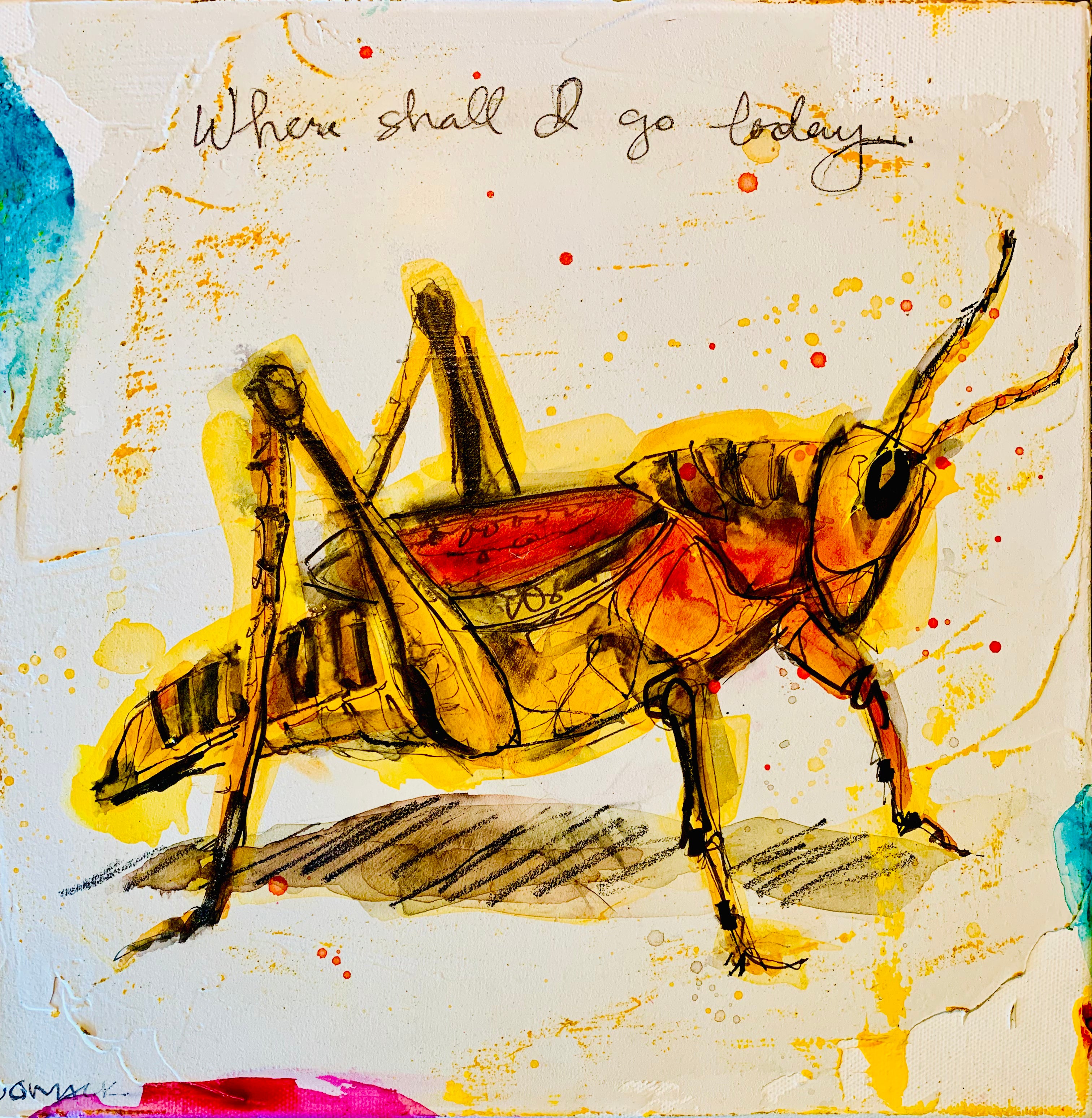 Grasshopper Original Painting SOLD