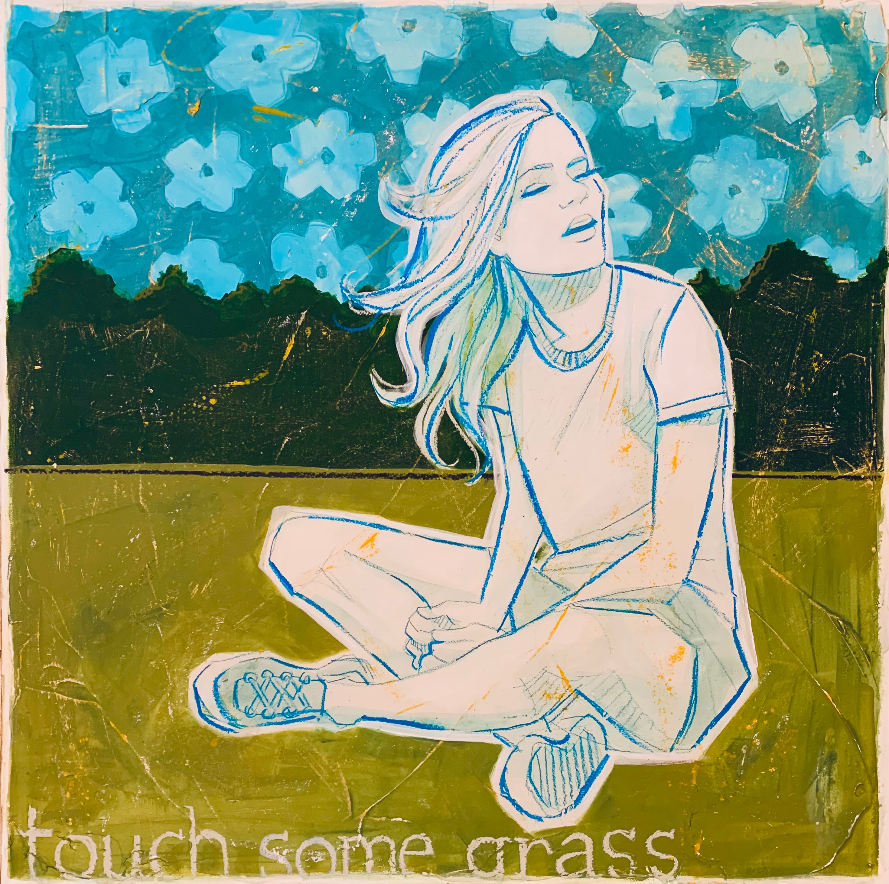 SOLD Touch some Grass Original Painting
