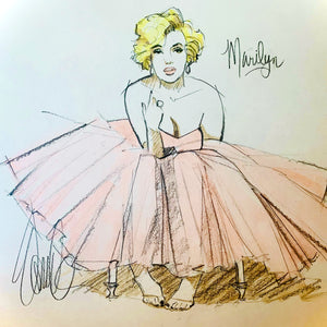 Marilyn/pink tutu Original Sketch SOLD