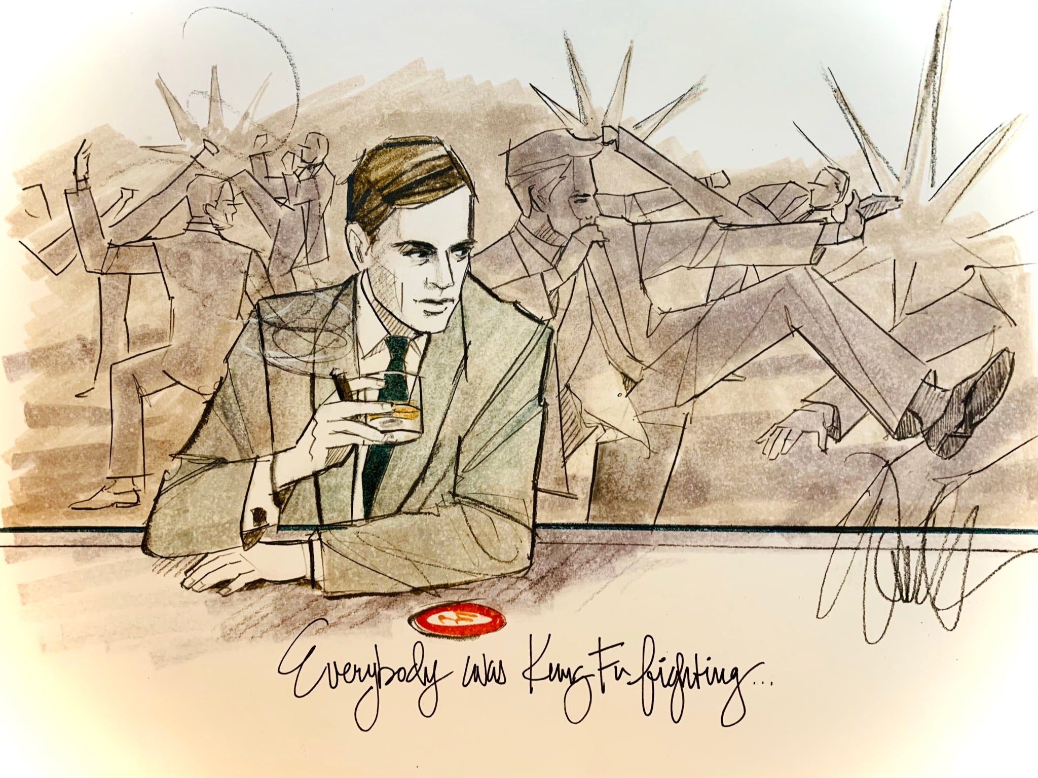 Kung Fu Fighting Original Sketch
