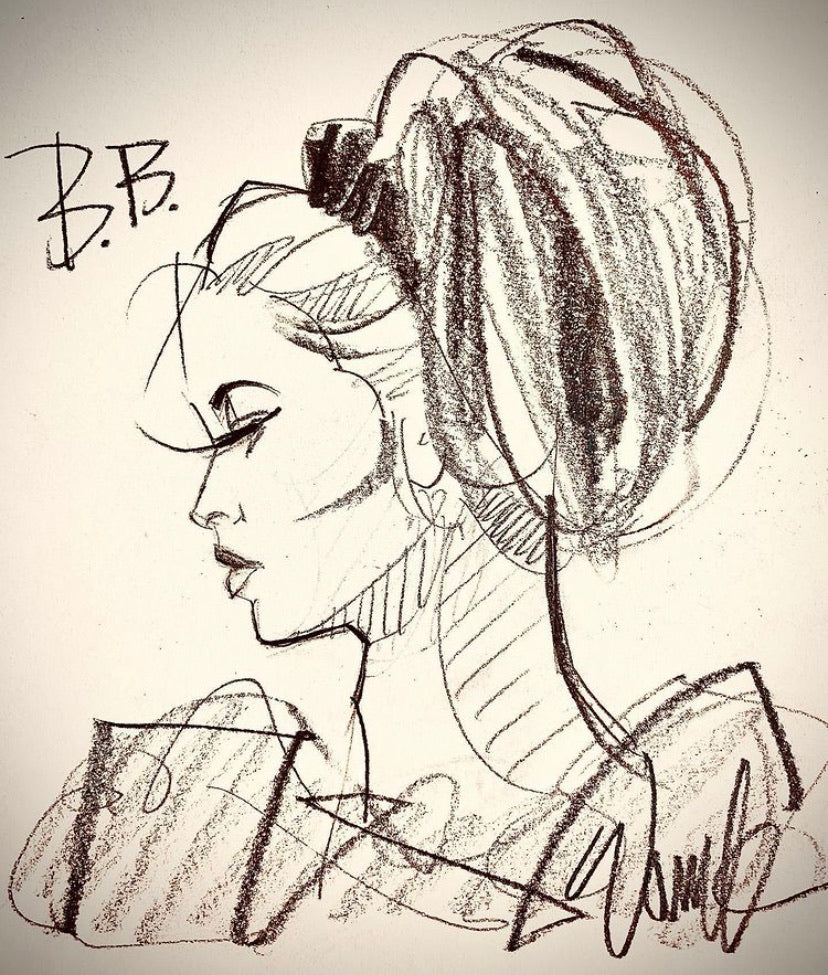 Bridgette Bardot Original Sketch-SOLD