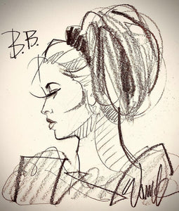Bridgette Bardot Original Sketch-SOLD