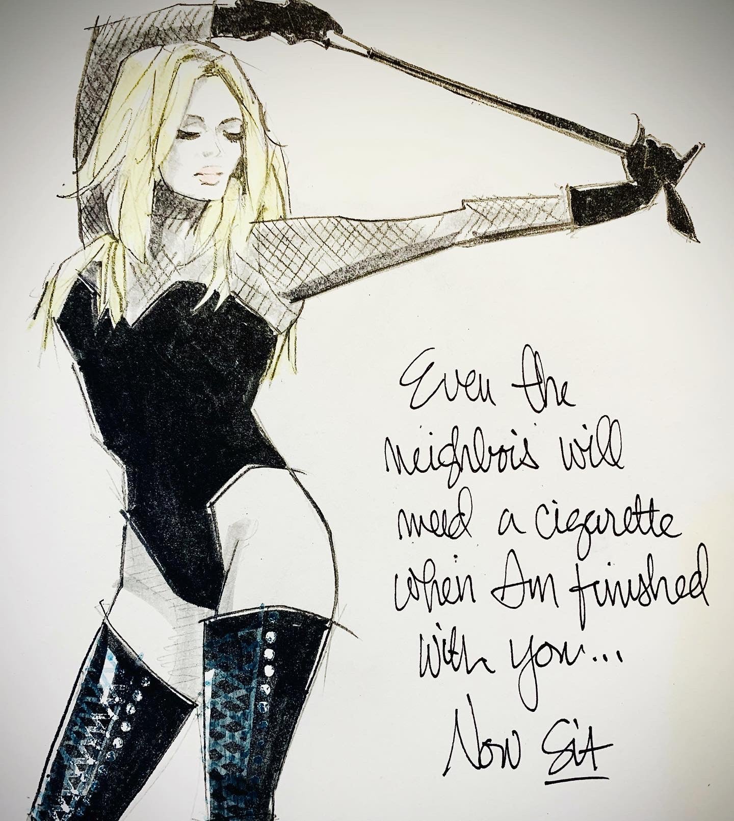 Now Sit Original Sketch SOLD