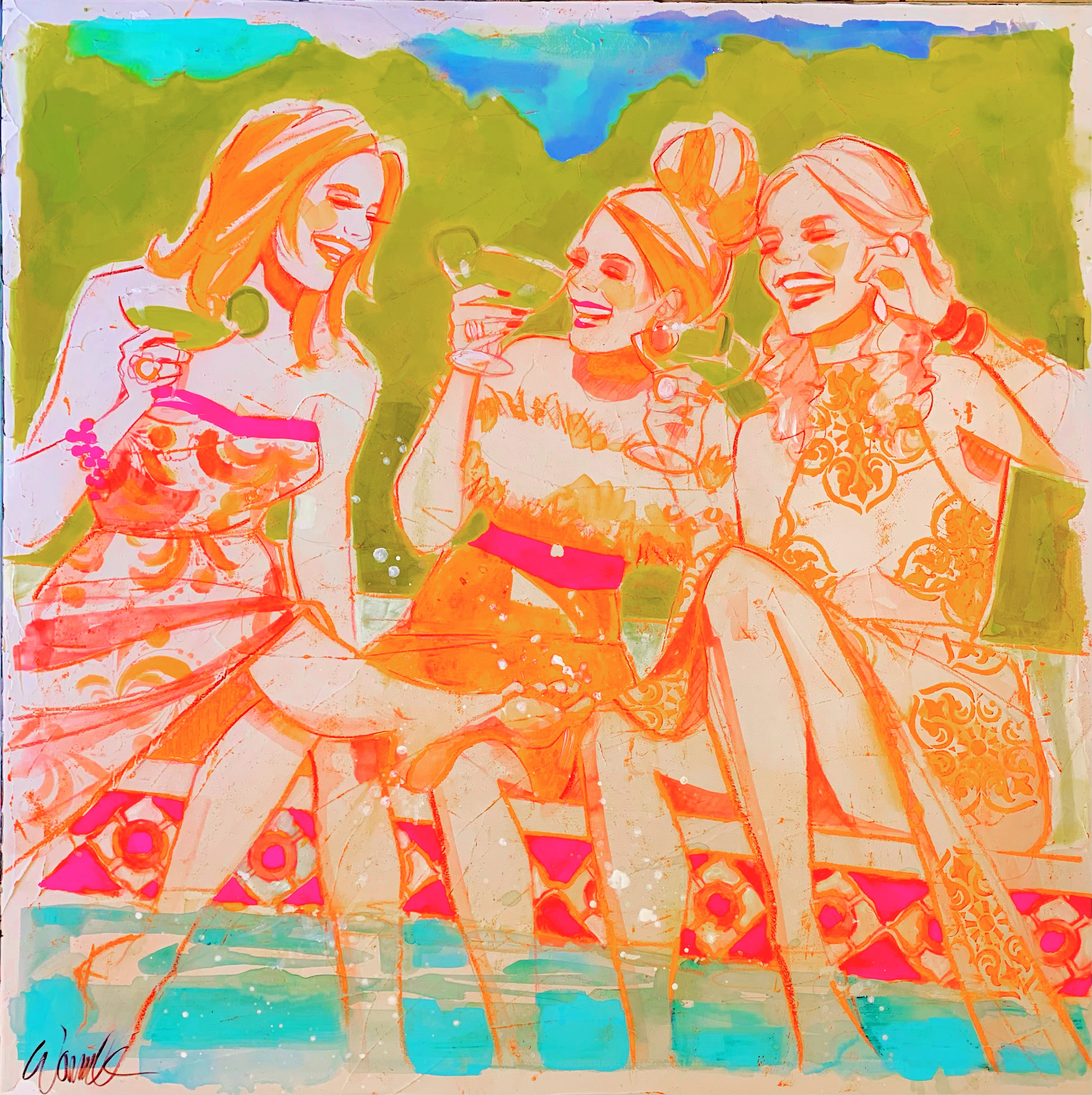 SOLD Summering Original Painting