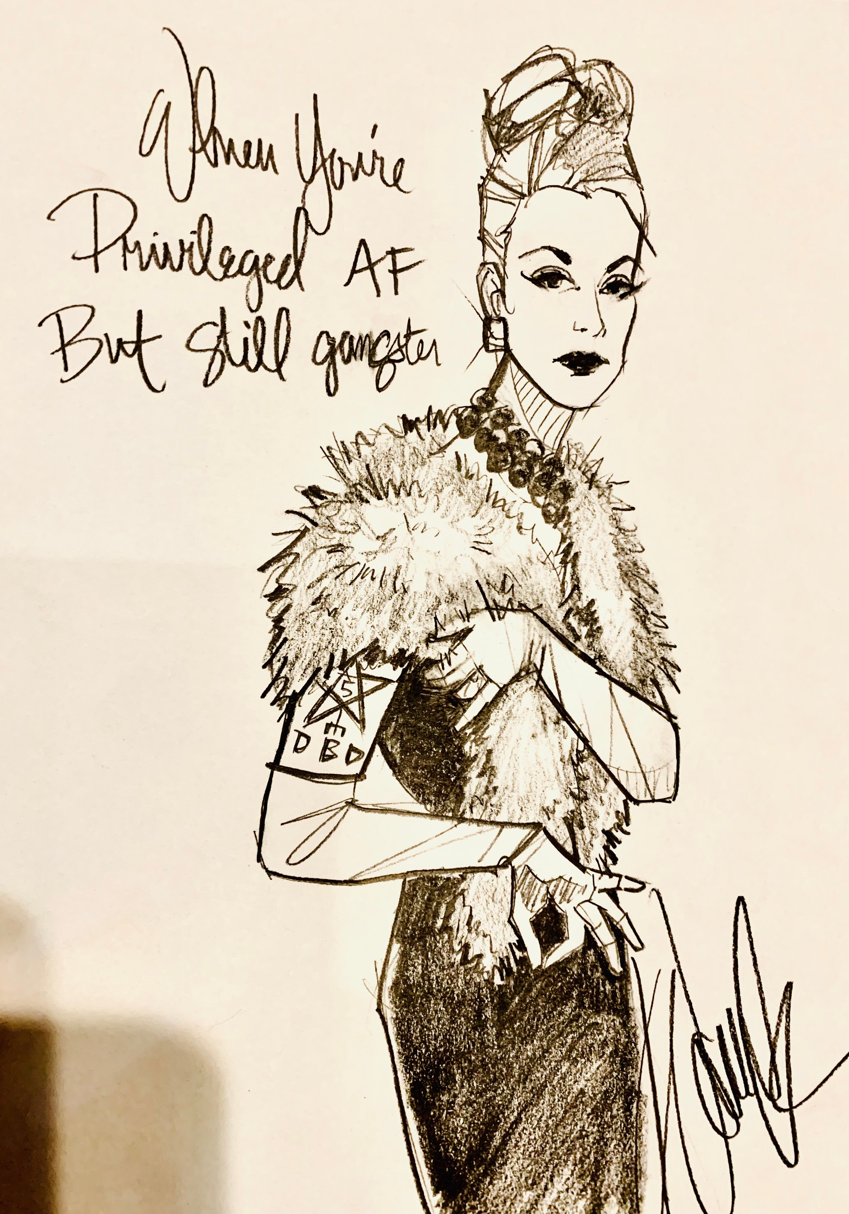 Privileged Original Sketch SOLD