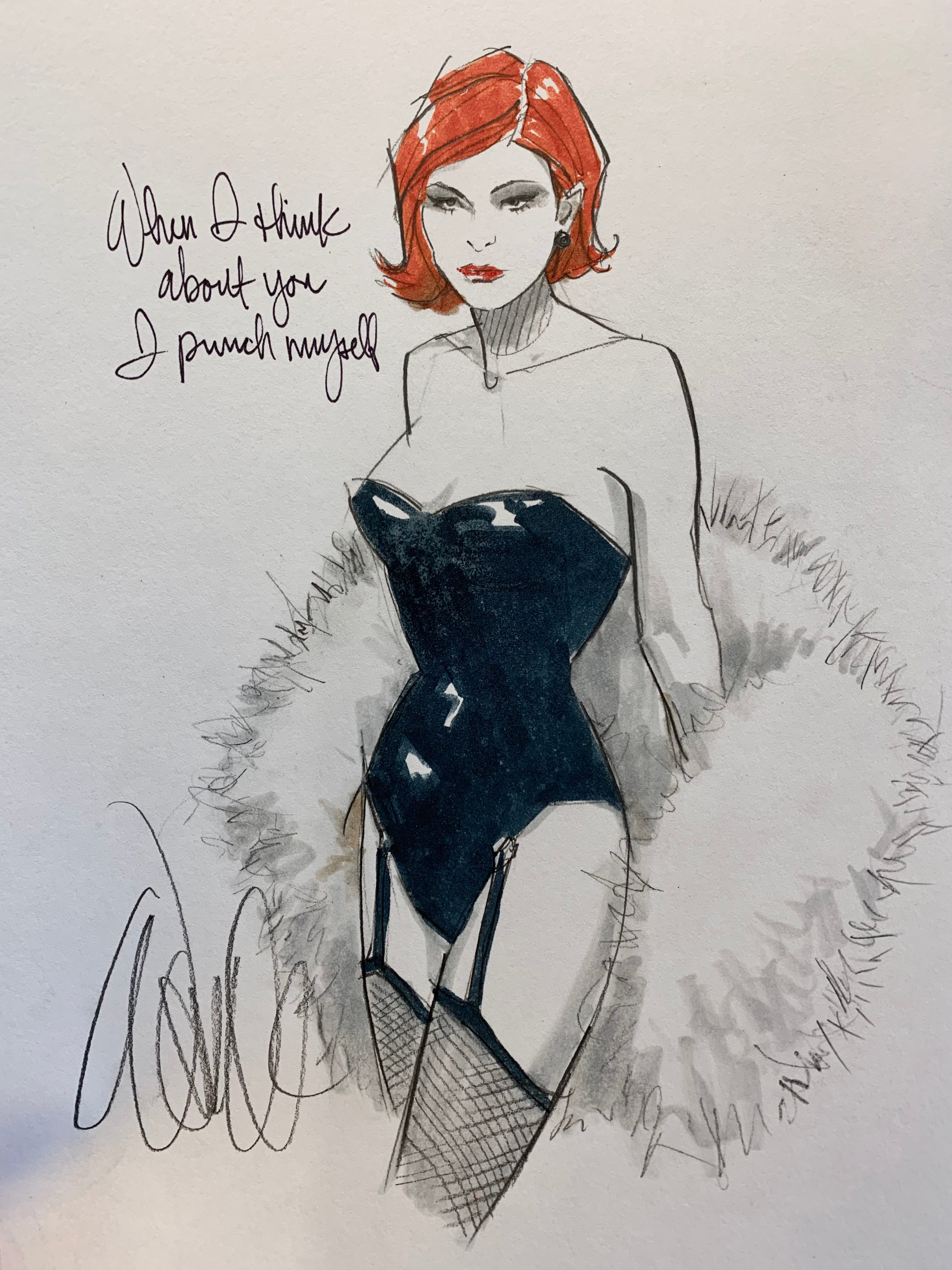 Punch Myself Original Sketch