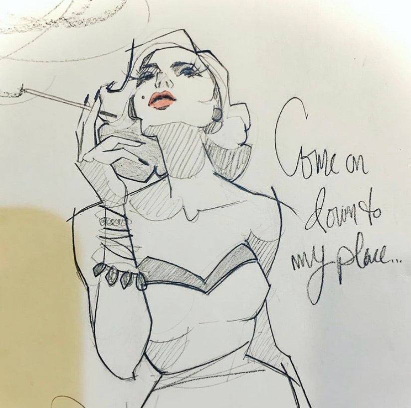 Come on Down to my Place Original Sketch