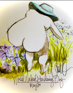 Naked Gardening Day print
