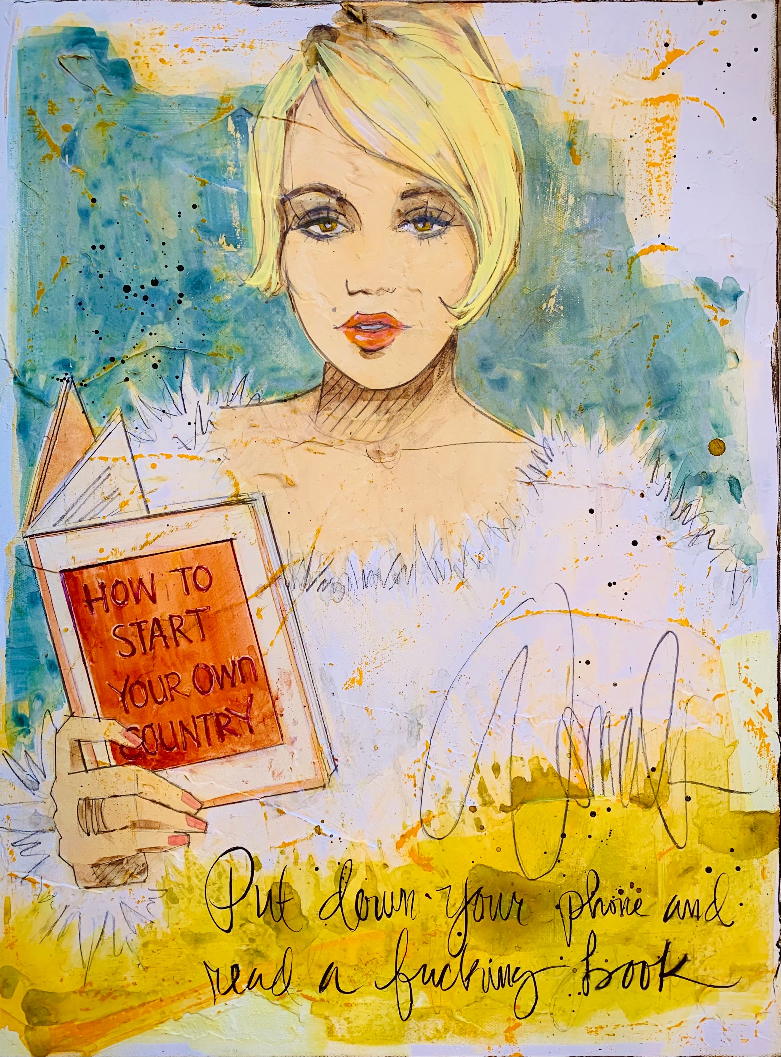 Read a Book original painting SOLD