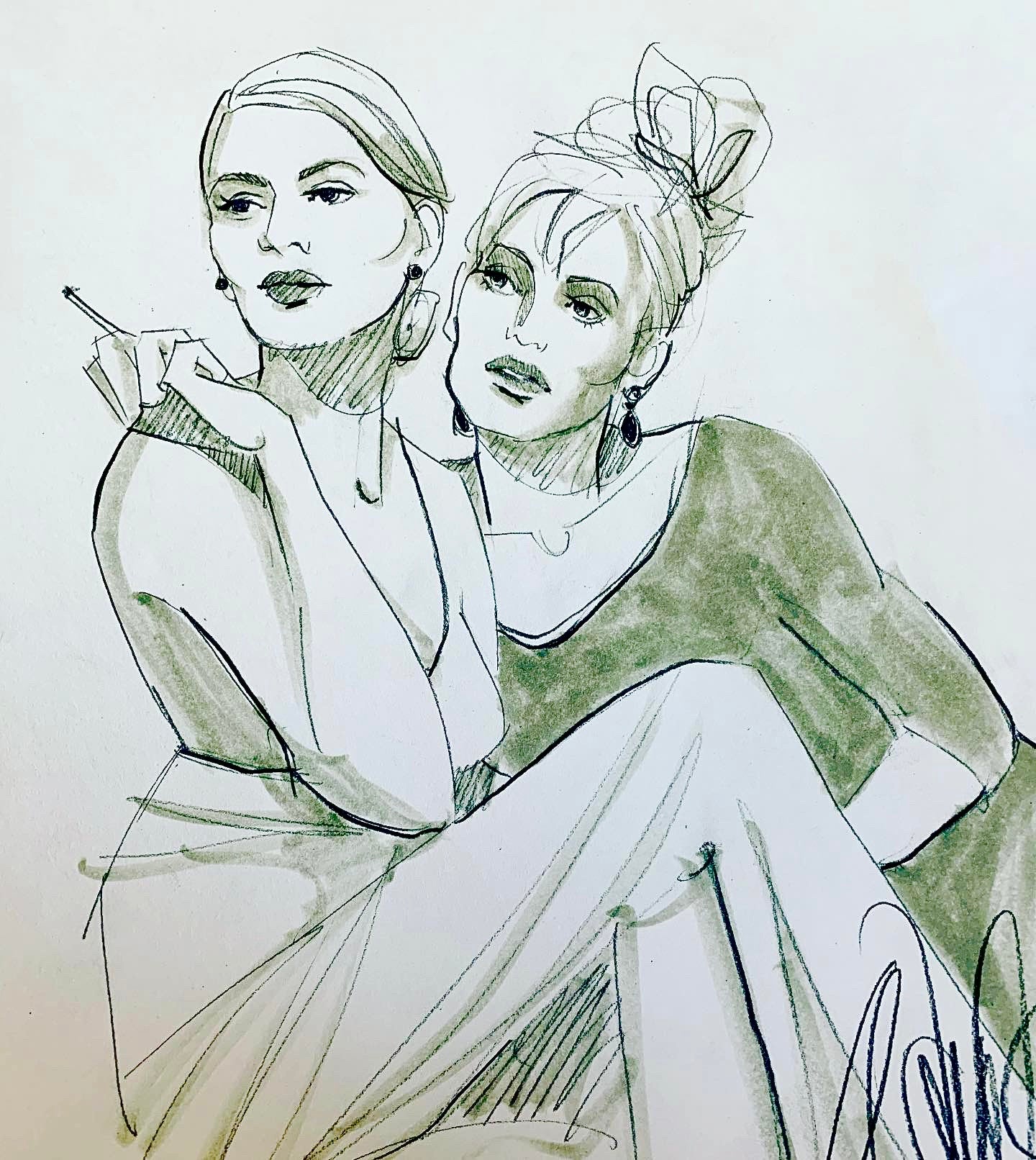 Eating in front of the hungry Original Sketches