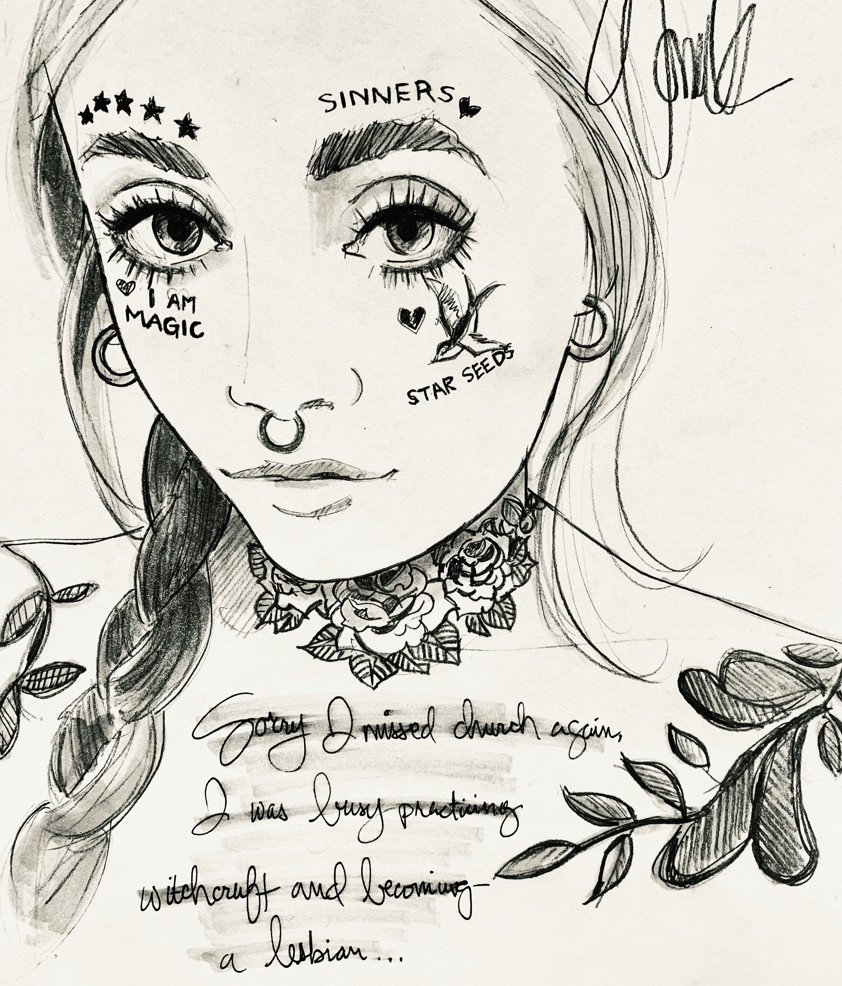 Sorry not sorry Original Sketch SOLD