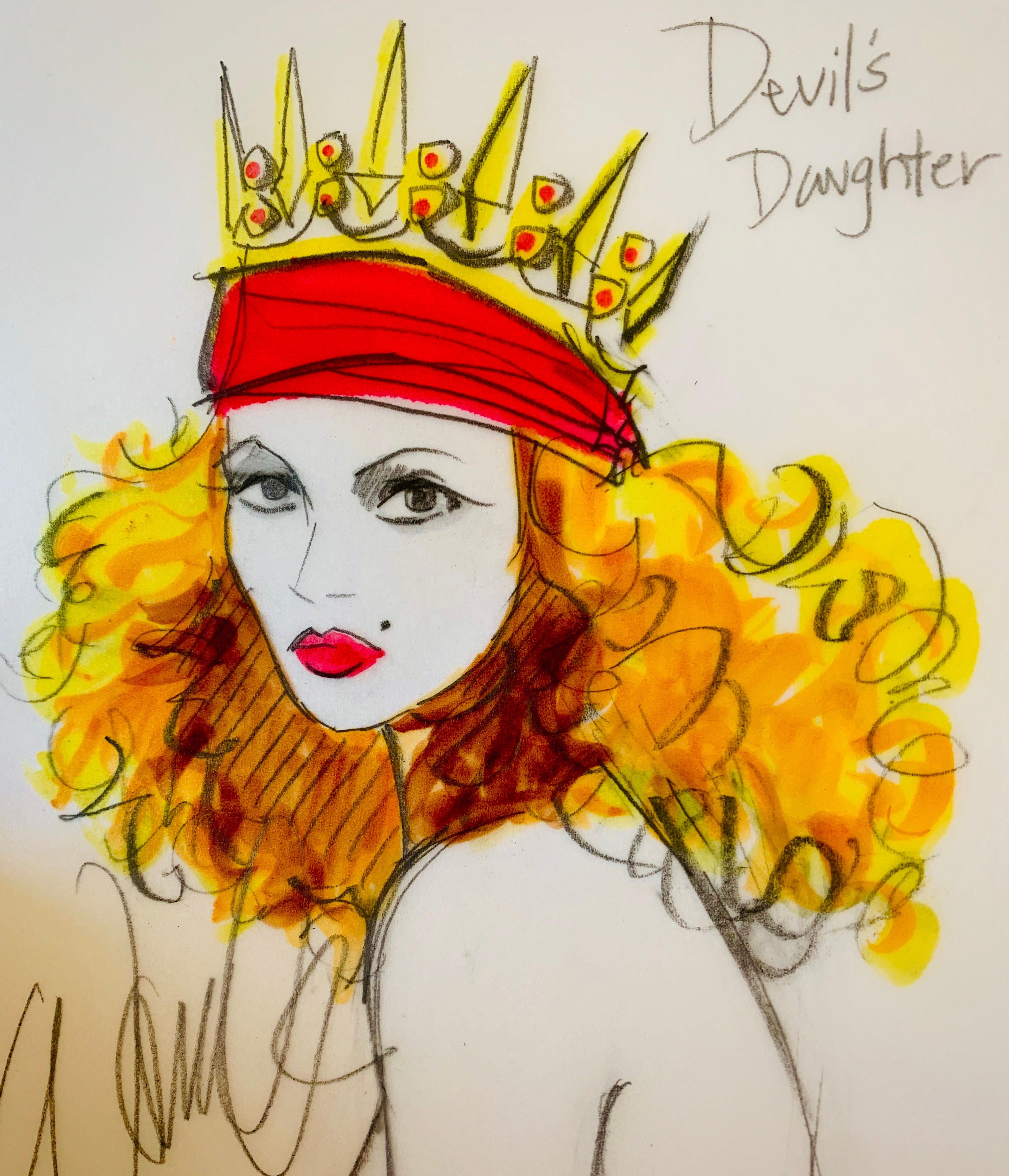 Devil's Daughter Original Sketch-SOLD