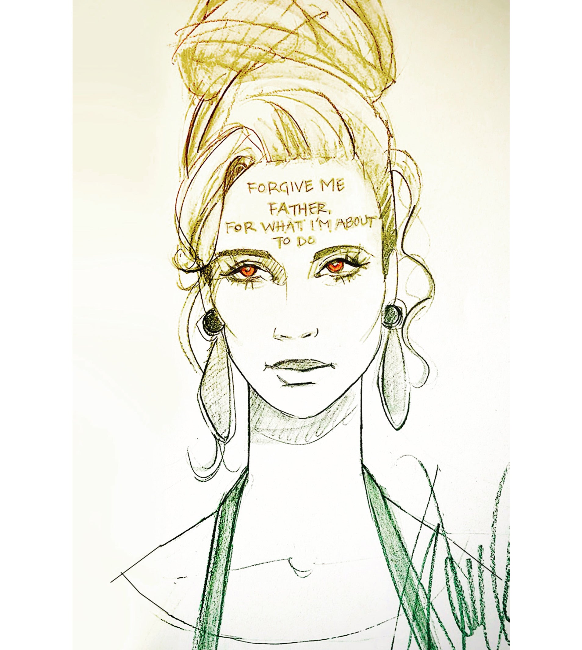 Forgive me God Original Sketch