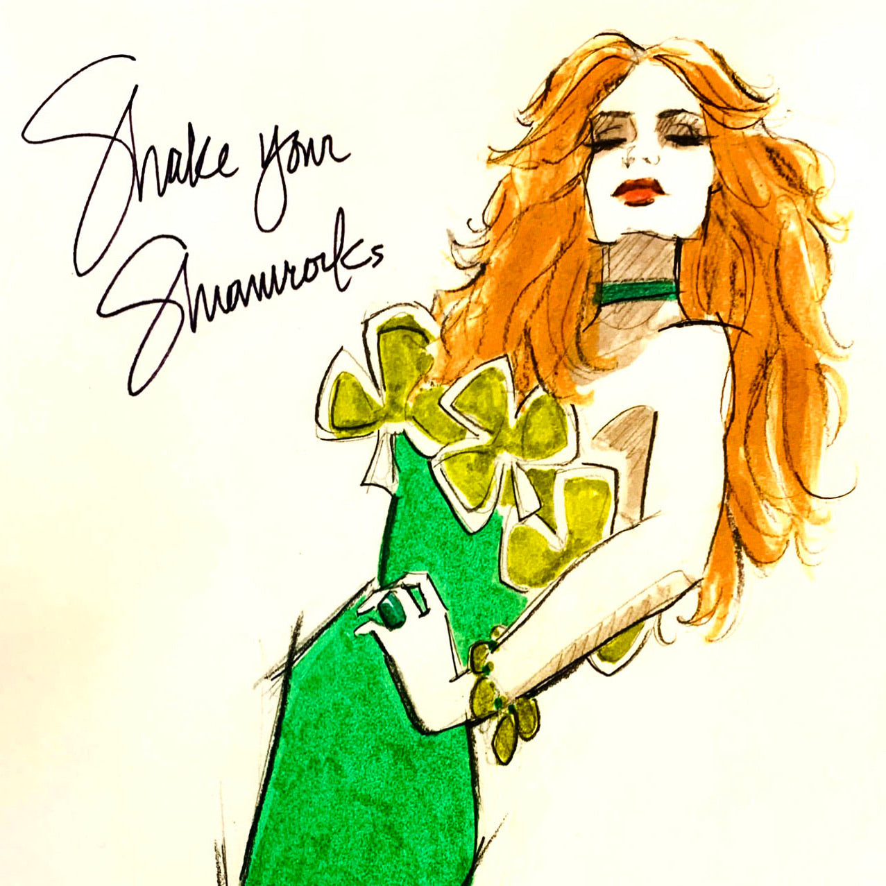 Shake your Shamrocks Original Sketch