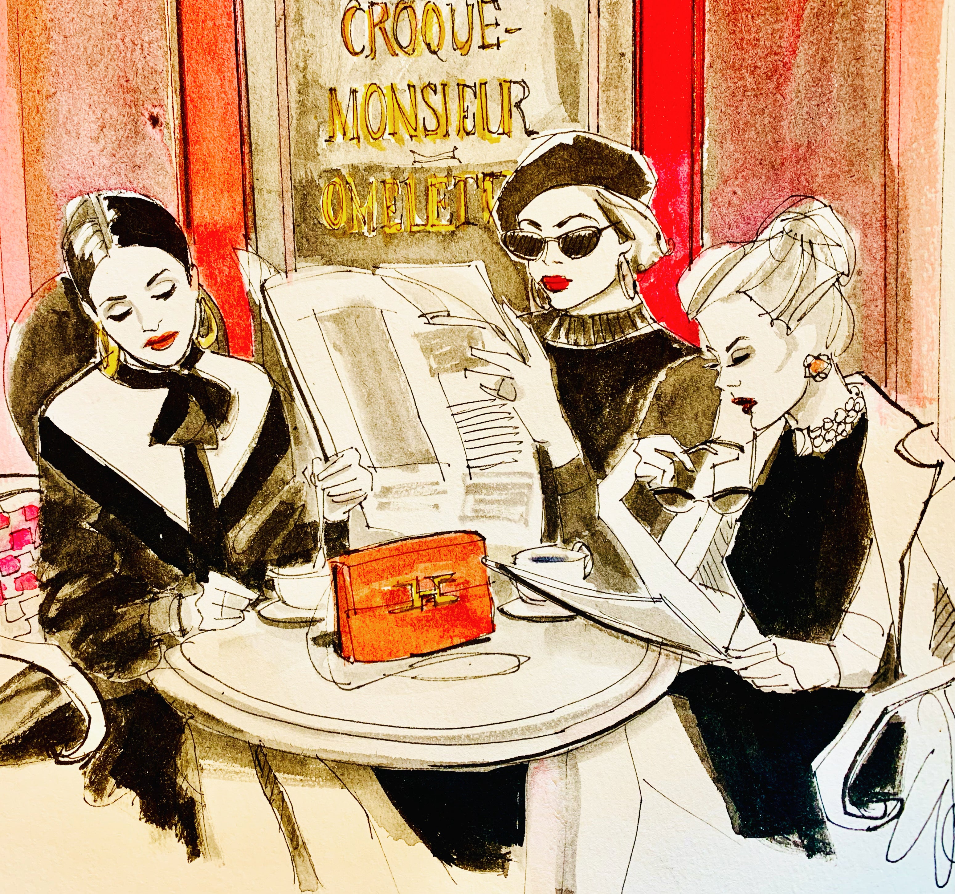 Coffee first, Witchcraft later Original Sketch/painting