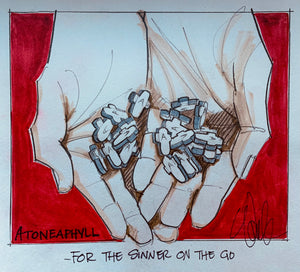 Sinner on the Go Original Sketch