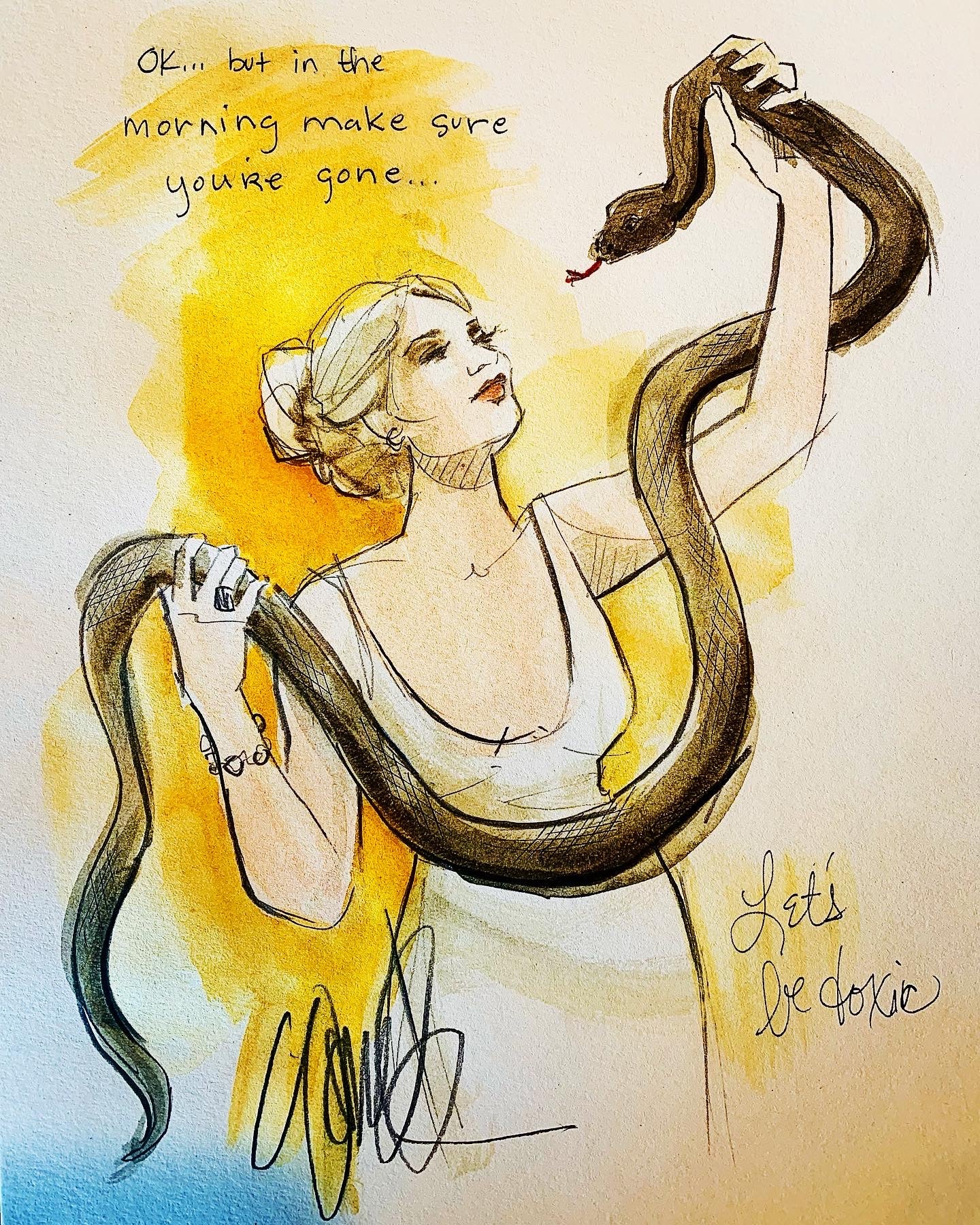 Let’s be Toxic Original Sketch/painting
