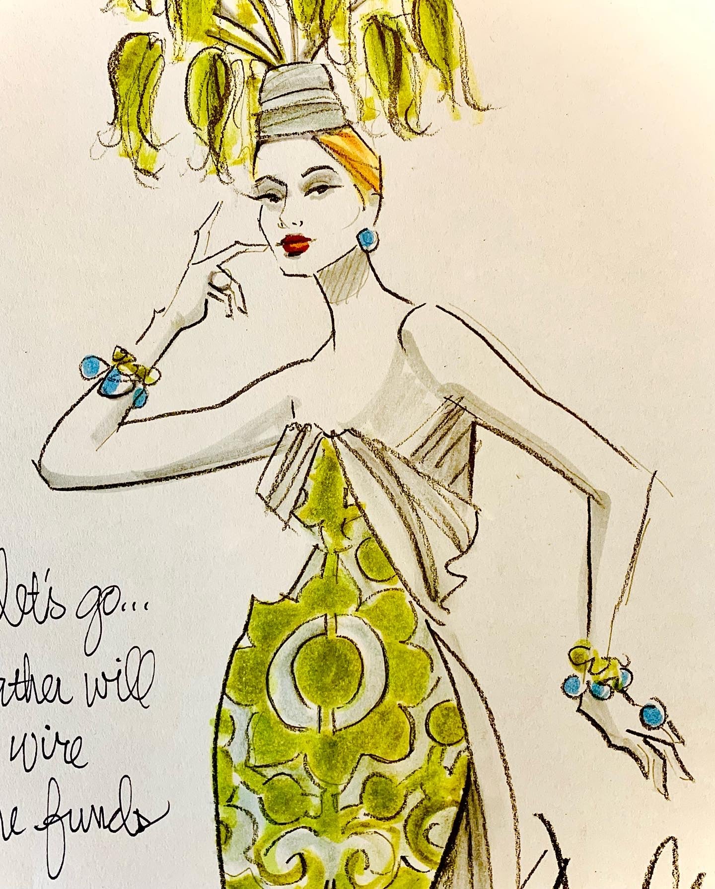 Wire those Funds Original Sketch