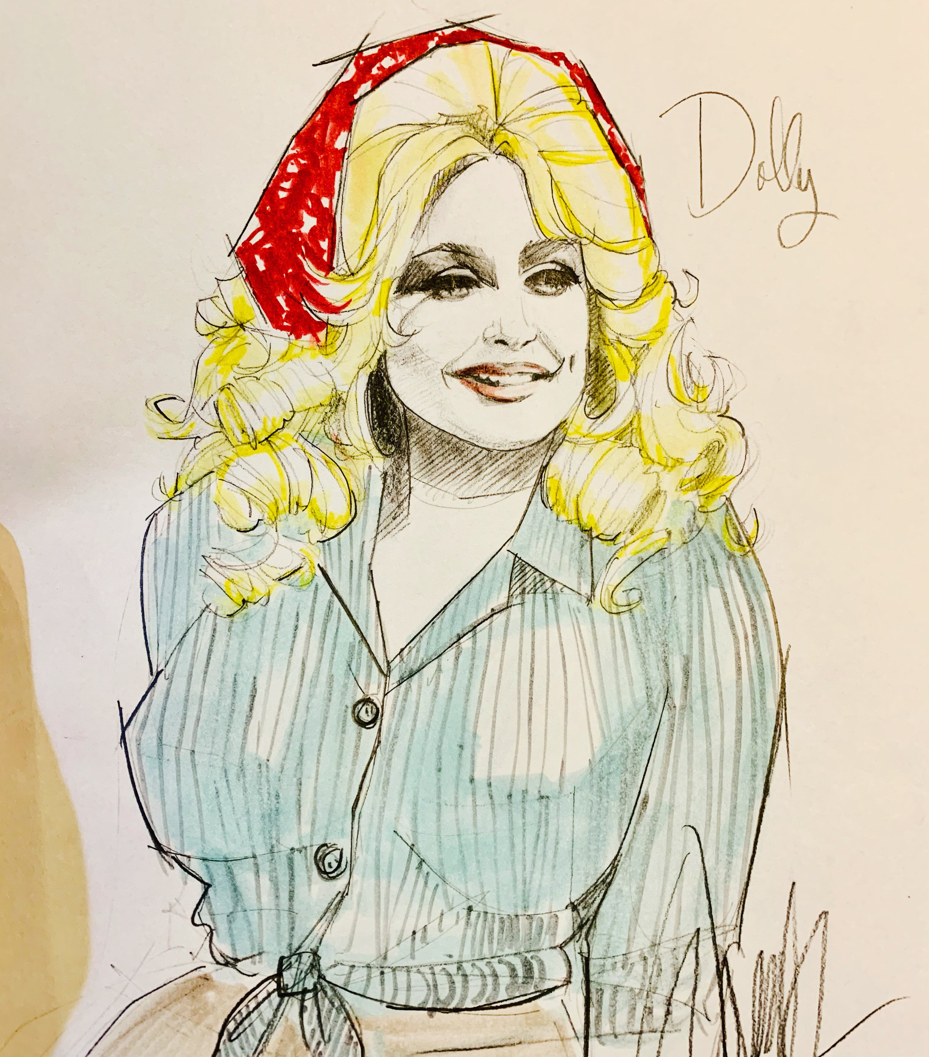 Dolly Parton Original Sketch SOLD
