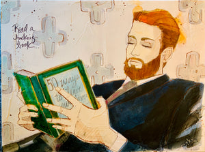 Read a f Book Original painting SOLD
