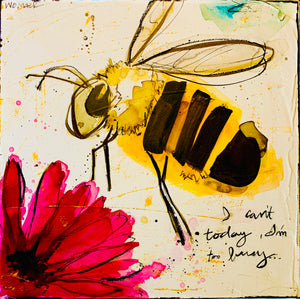 Scrappy Bee Original Painting